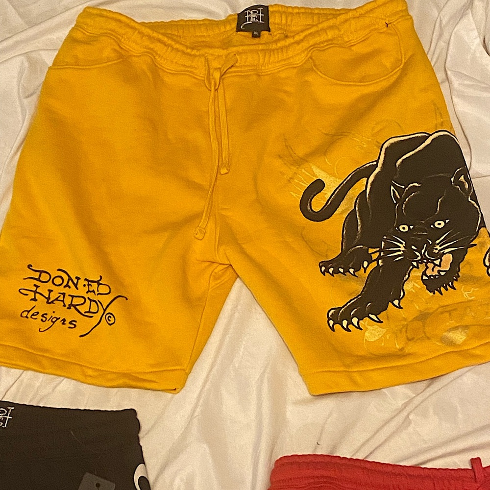 Brand new Ed hardy pants yellow unisex size xl